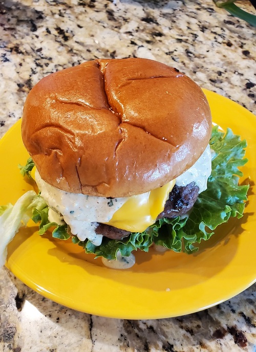 Green Chili Cheddar Burger